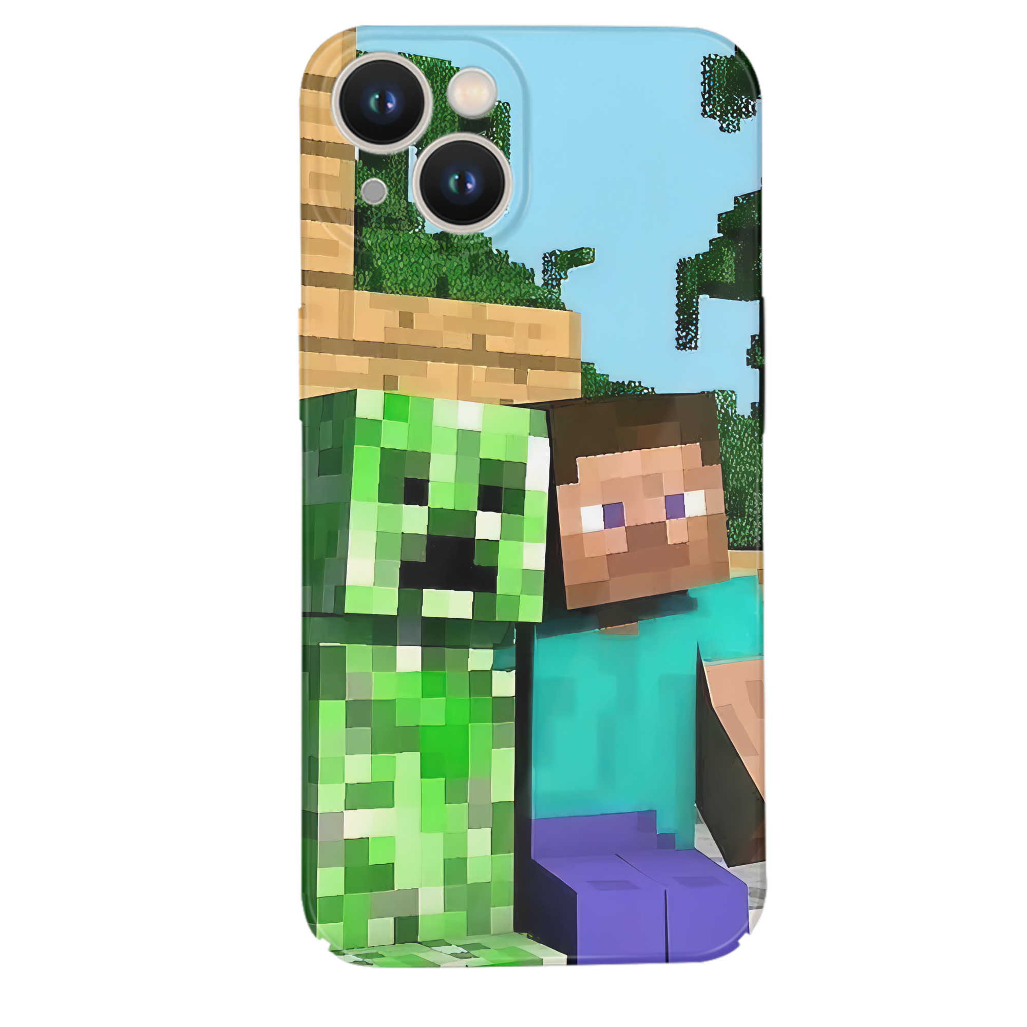 （画像用） マインクラフト ブロックの世界 Minecraft MC Block world 【iPhone 14シリーズ対応】ハードケース